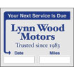 Static Cling Oil Change Labels